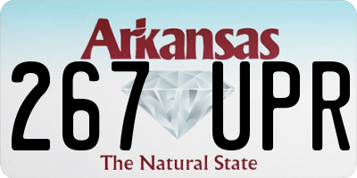 AR license plate 267UPR