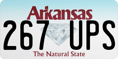 AR license plate 267UPS