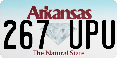 AR license plate 267UPU