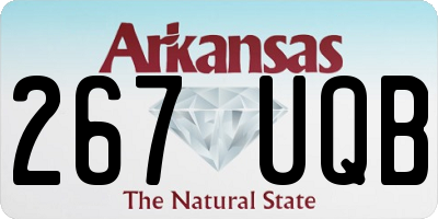 AR license plate 267UQB