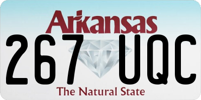 AR license plate 267UQC
