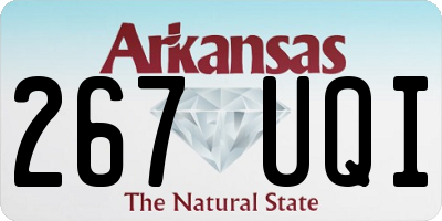 AR license plate 267UQI