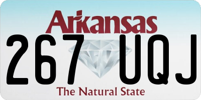 AR license plate 267UQJ