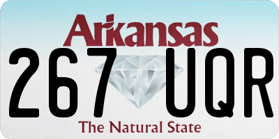 AR license plate 267UQR