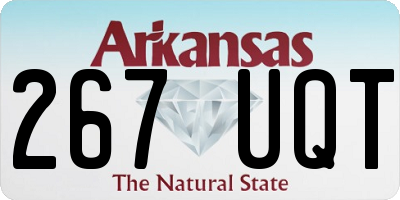 AR license plate 267UQT