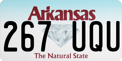 AR license plate 267UQU