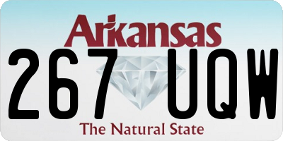 AR license plate 267UQW