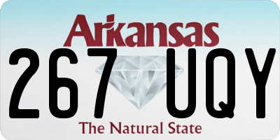AR license plate 267UQY