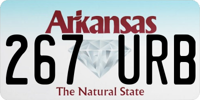 AR license plate 267URB
