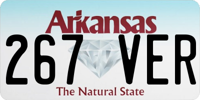 AR license plate 267VER