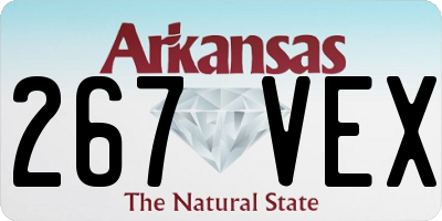 AR license plate 267VEX