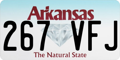 AR license plate 267VFJ