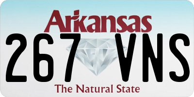 AR license plate 267VNS