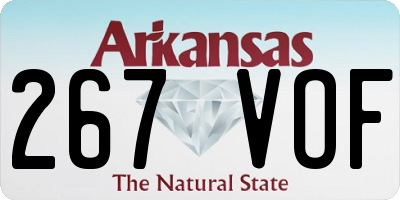 AR license plate 267VOF