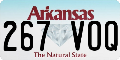 AR license plate 267VOQ