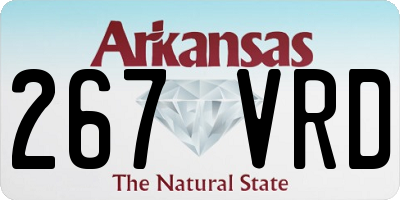 AR license plate 267VRD
