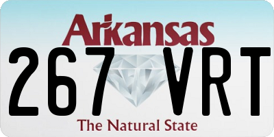 AR license plate 267VRT