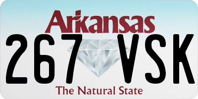 AR license plate 267VSK