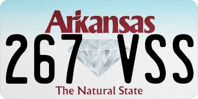 AR license plate 267VSS