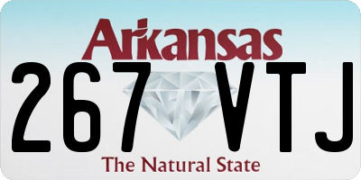AR license plate 267VTJ