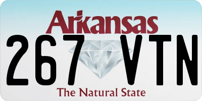 AR license plate 267VTN