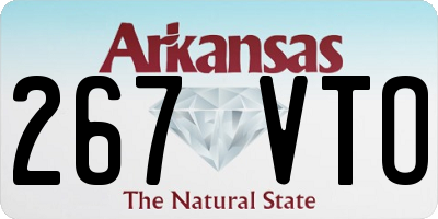 AR license plate 267VTO