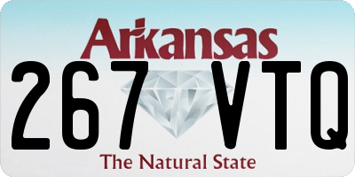 AR license plate 267VTQ