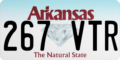 AR license plate 267VTR