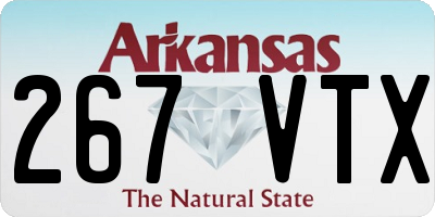 AR license plate 267VTX