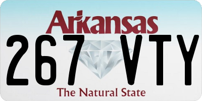 AR license plate 267VTY