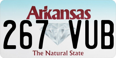 AR license plate 267VUB