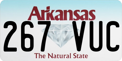 AR license plate 267VUC
