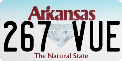 AR license plate 267VUE