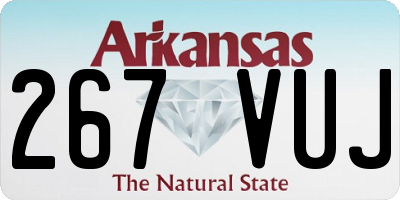 AR license plate 267VUJ