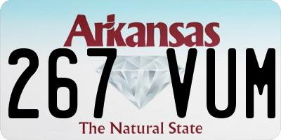 AR license plate 267VUM