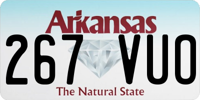 AR license plate 267VUO