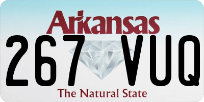 AR license plate 267VUQ