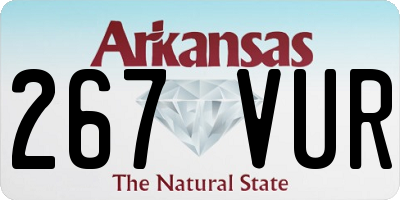 AR license plate 267VUR