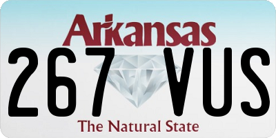 AR license plate 267VUS