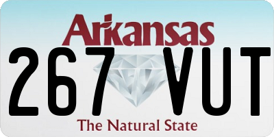 AR license plate 267VUT