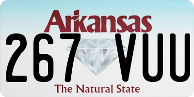 AR license plate 267VUU