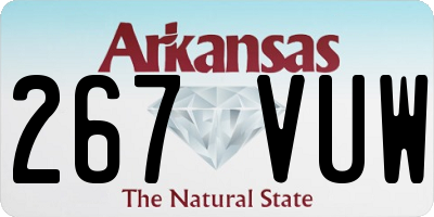AR license plate 267VUW