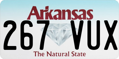 AR license plate 267VUX