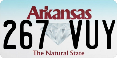 AR license plate 267VUY