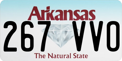 AR license plate 267VVO