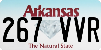 AR license plate 267VVR