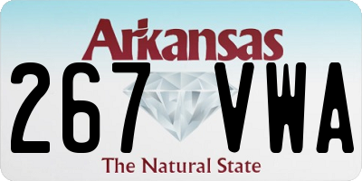 AR license plate 267VWA