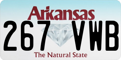 AR license plate 267VWB