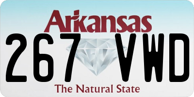 AR license plate 267VWD