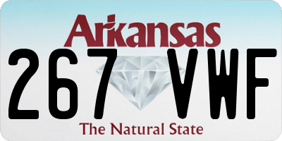 AR license plate 267VWF